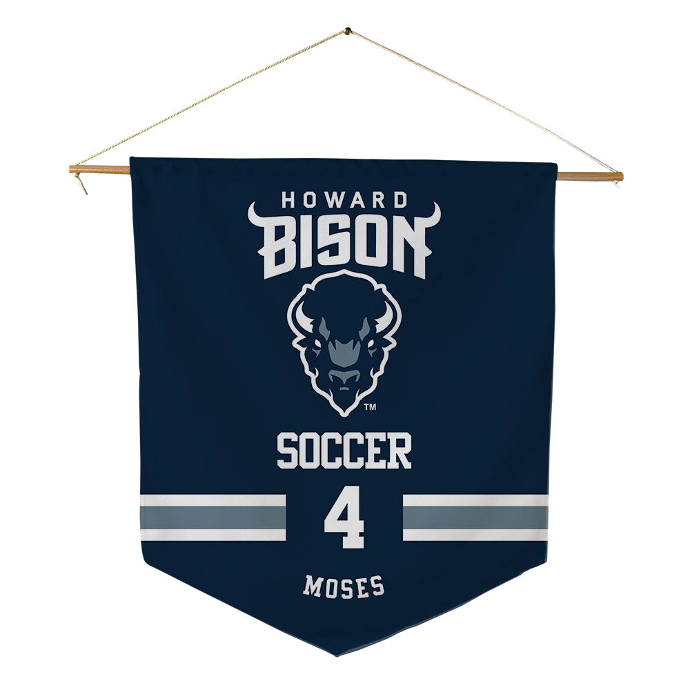 Howard - NCAA Men's Soccer : Donovan Moses - Pennant - 18" x 21"-0