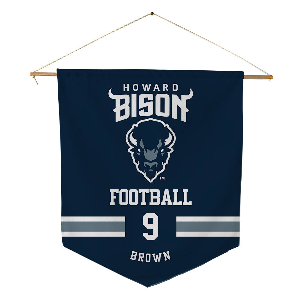 Howard - NCAA Football : Derrick Brown - Pennant - 18" x 21"-0