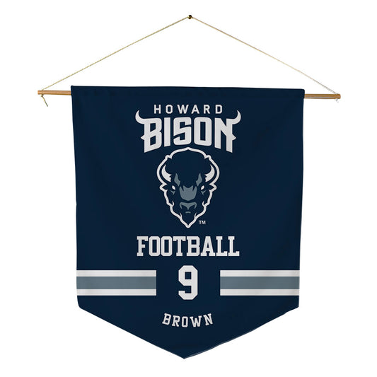 Howard - NCAA Football : Derrick Brown - Pennant - 18" x 21"-0
