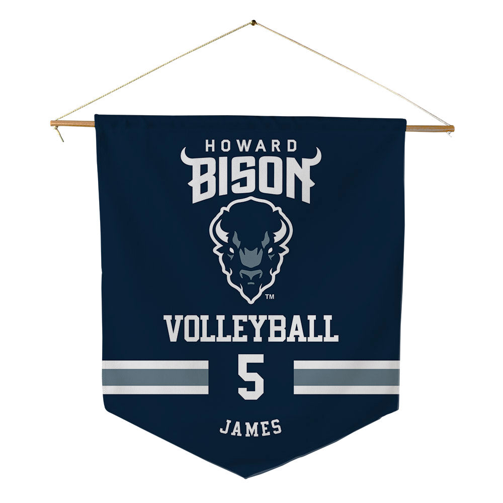 Howard - NCAA Women's Volleyball : Alexys James - Pennant - 18" x 21"-0