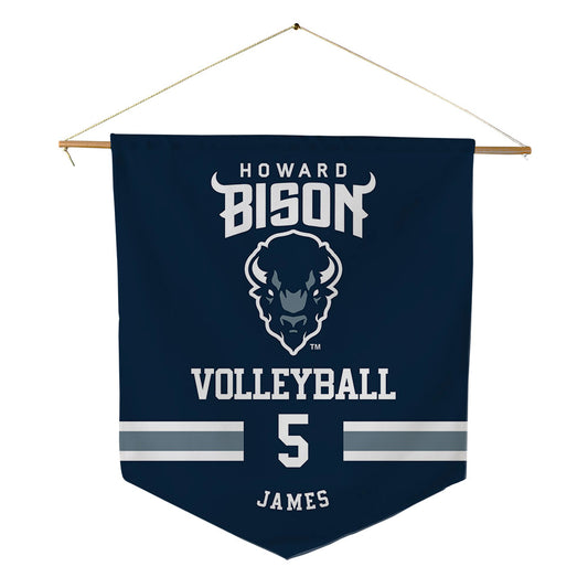 Howard - NCAA Women's Volleyball : Alexys James - Pennant - 18" x 21"-0