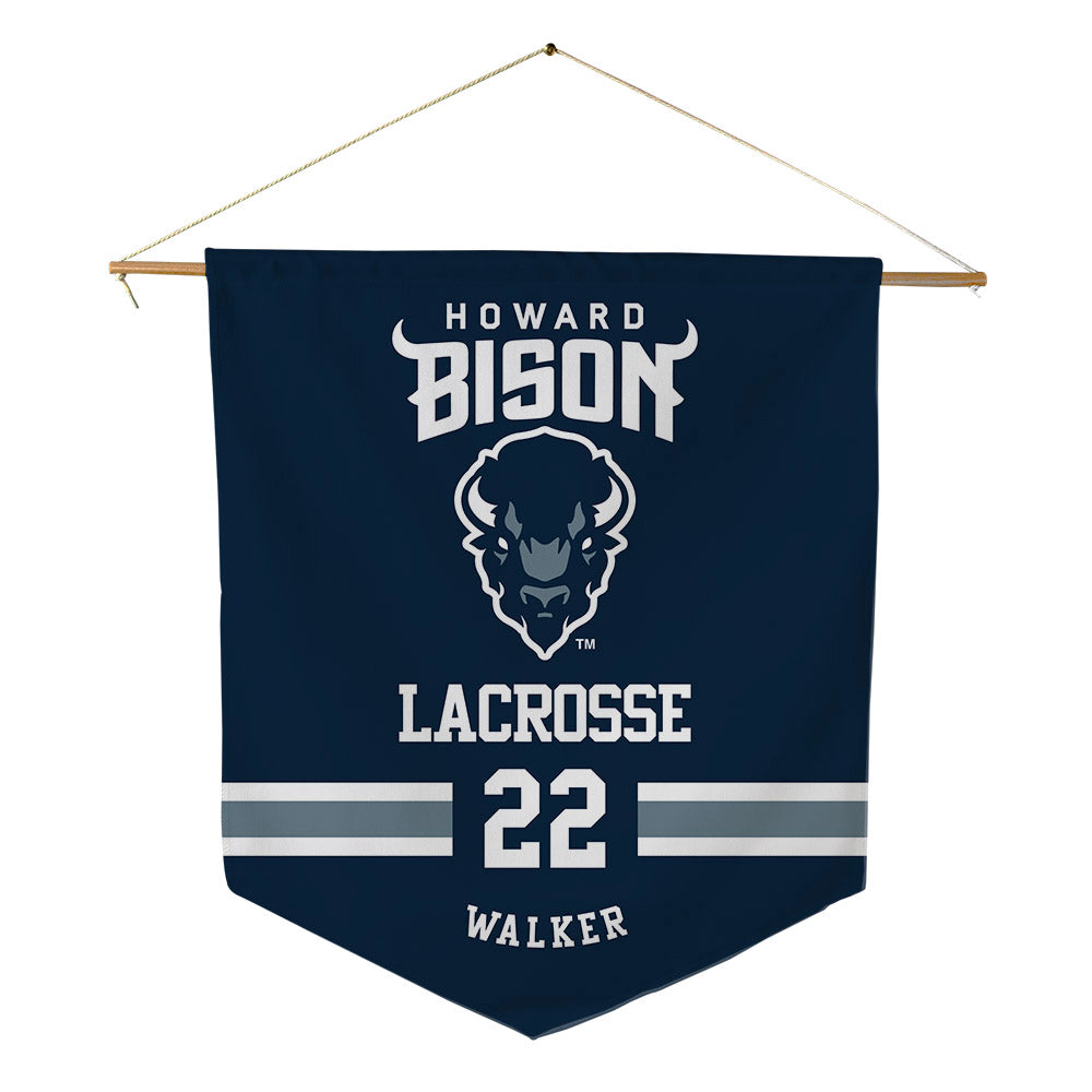 Howard - NCAA Women's Lacrosse : Sawyer Walker - Pennant - 18" x 21"-0