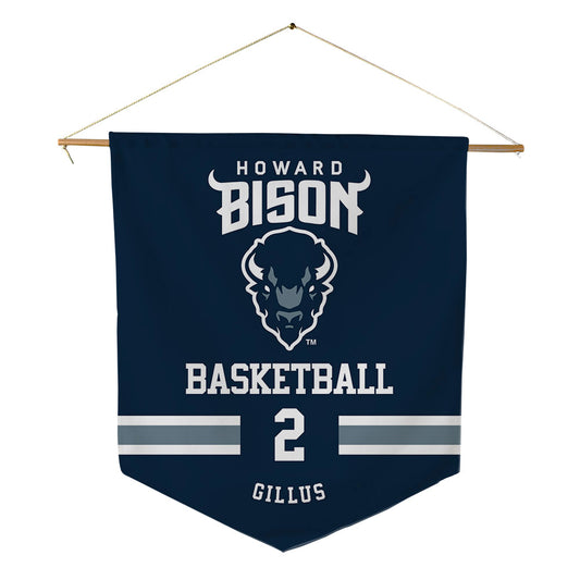 Howard - NCAA Men's Basketball : Cameron Gillus - Pennant - 18" x 21"-0