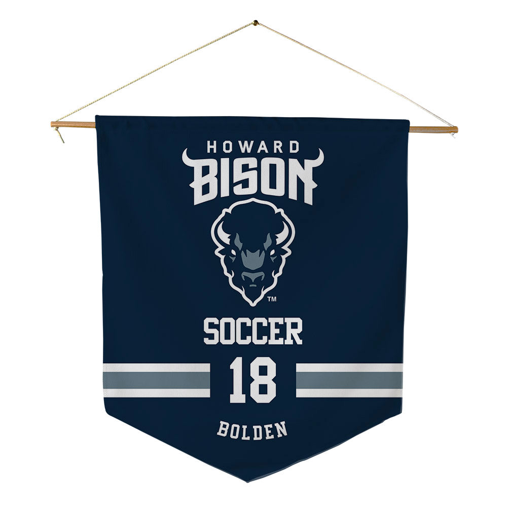 Howard - NCAA Women's Soccer : Jaiya Bolden - Pennant - 18" x 21"-0