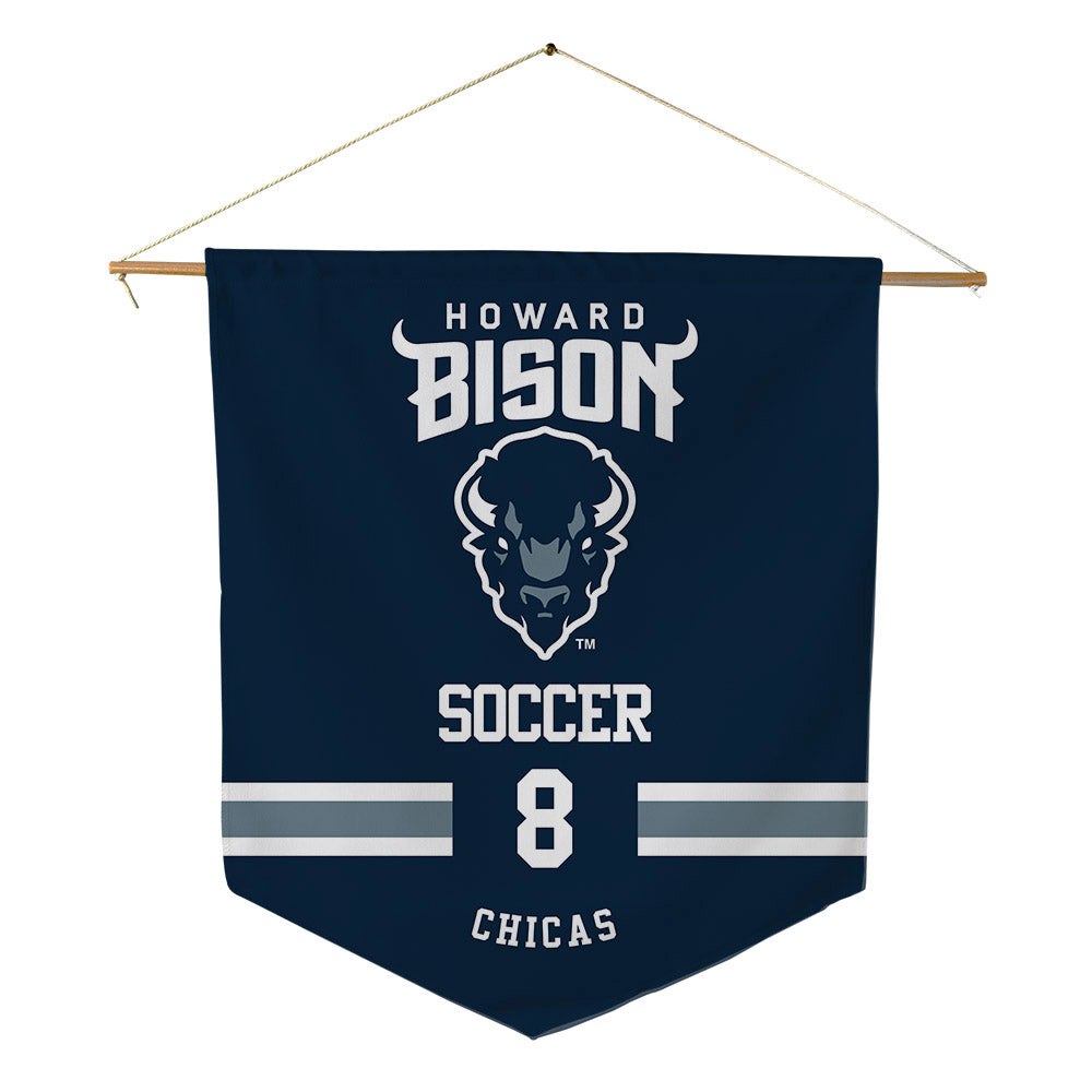 Howard - NCAA Men's Soccer : Axel Chicas - Pennant - 18" x 21"-0