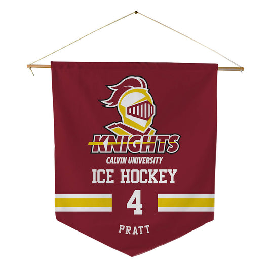 Calvin - NCAA Men's Ice Hockey : Holden Pratt - Pennant - 18" x 21"-0