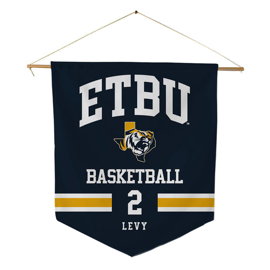 ETBU - NCAA Men's Basketball : Shad Levy - Pennant - 18" x 21"-0