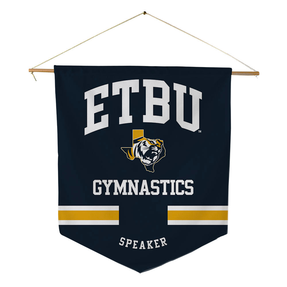 ETBU - NCAA Women's Gymnastics : Chesni Speaker - Pennant - 18" x 21"-0