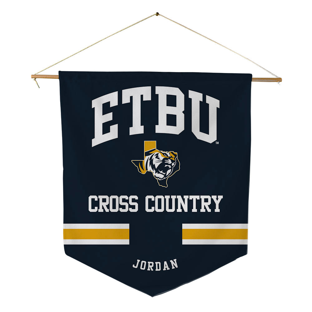 ETBU - NCAA Men's Cross Country : Tyler Jordan - Pennant - 18" x 21"-0