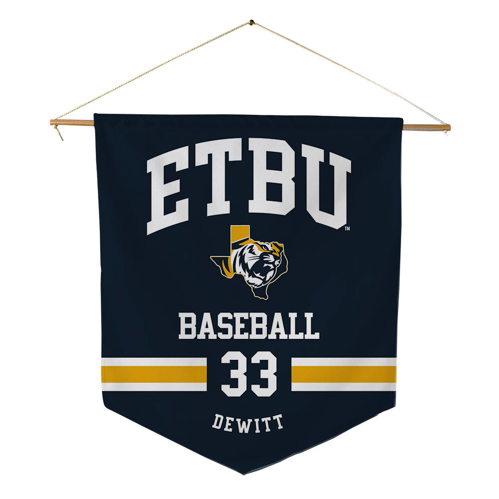 ETBU - NCAA Baseball : Jace DeWitt - Pennant - 18" x 21"-0
