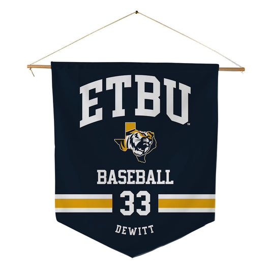 ETBU - NCAA Baseball : Jace DeWitt - Pennant - 18" x 21"-0