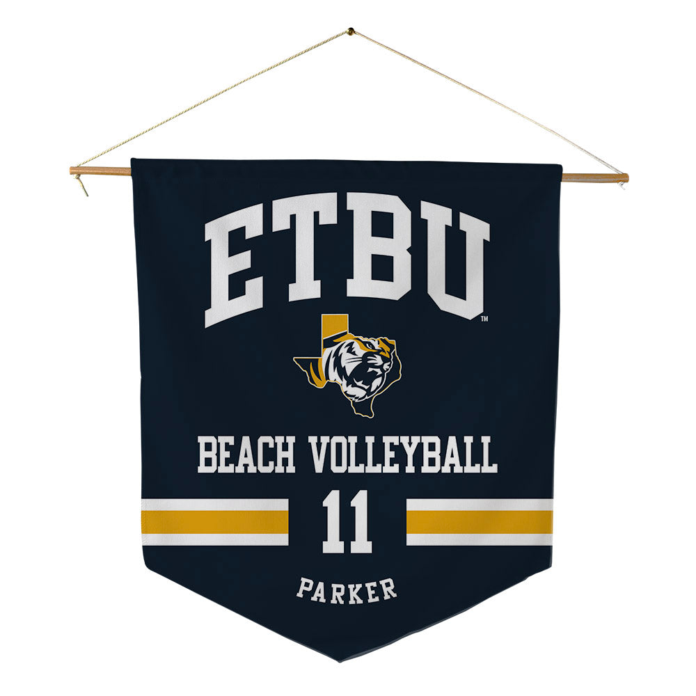 ETBU - NCAA Beach Volleyball : Taylor Parker - Pennant - 18" x 21"-0