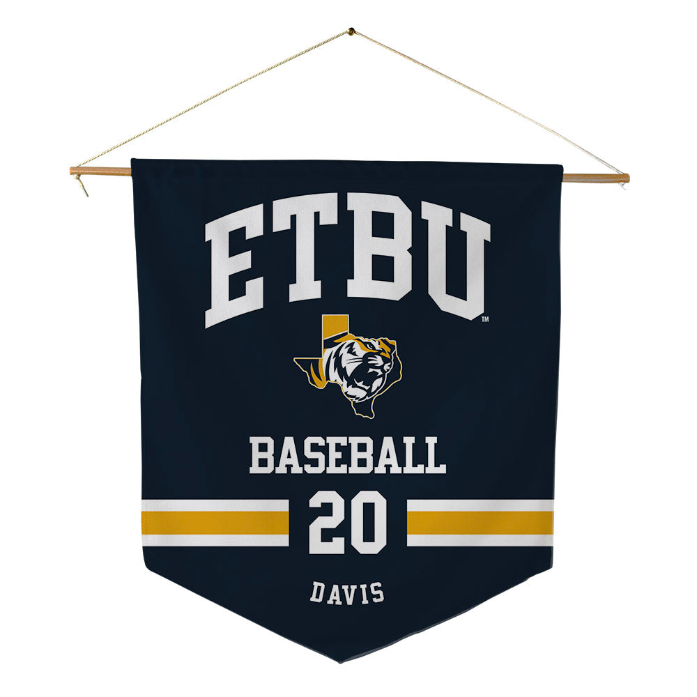 ETBU - NCAA Baseball : Forrest Davis - Pennant - 18" x 21"-0