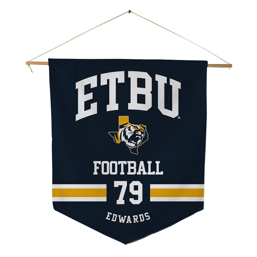 ETBU - NCAA Football : Reggie Edwards - Pennant - 18" x 21"-0