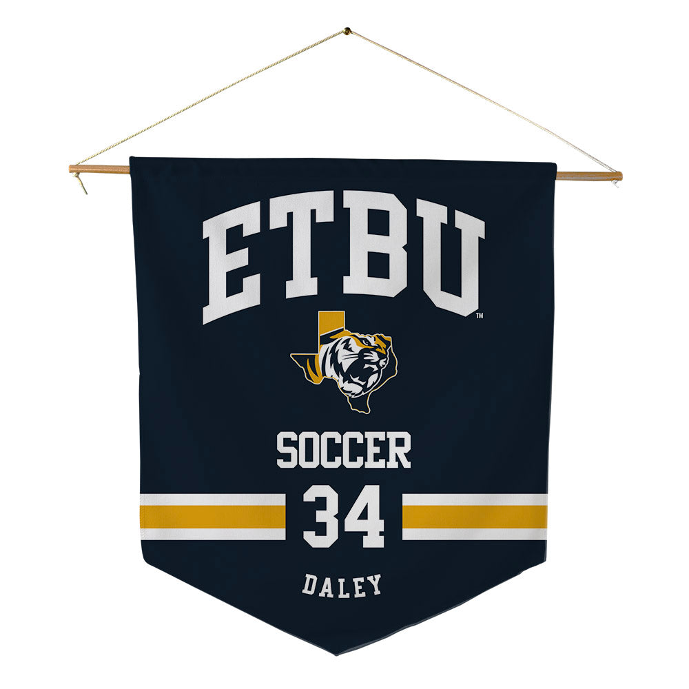 ETBU - NCAA Men's Soccer : Joshua Daley - Pennant - 18" x 21"-0