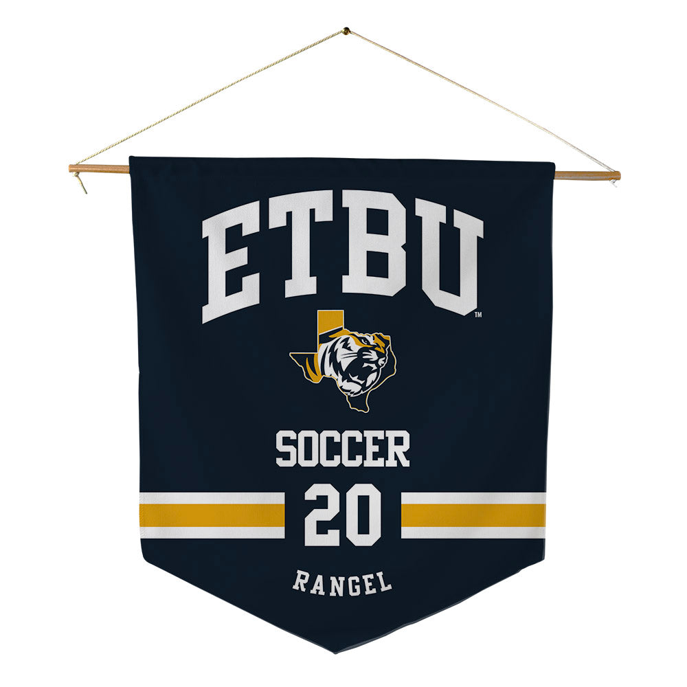 ETBU - NCAA Men's Soccer : Adam Rangel - Pennant - 18" x 21"-0
