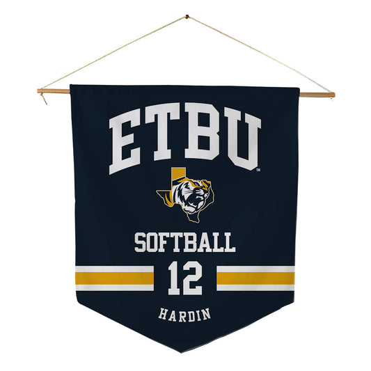 ETBU - NCAA Softball : Mackenzy Hardin - Pennant - 18" x 21"-0