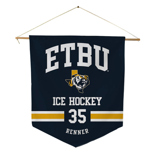 ETBU - NCAA Men's Ice Hockey : Andrew Renner - Pennant - 18" x 21"-0