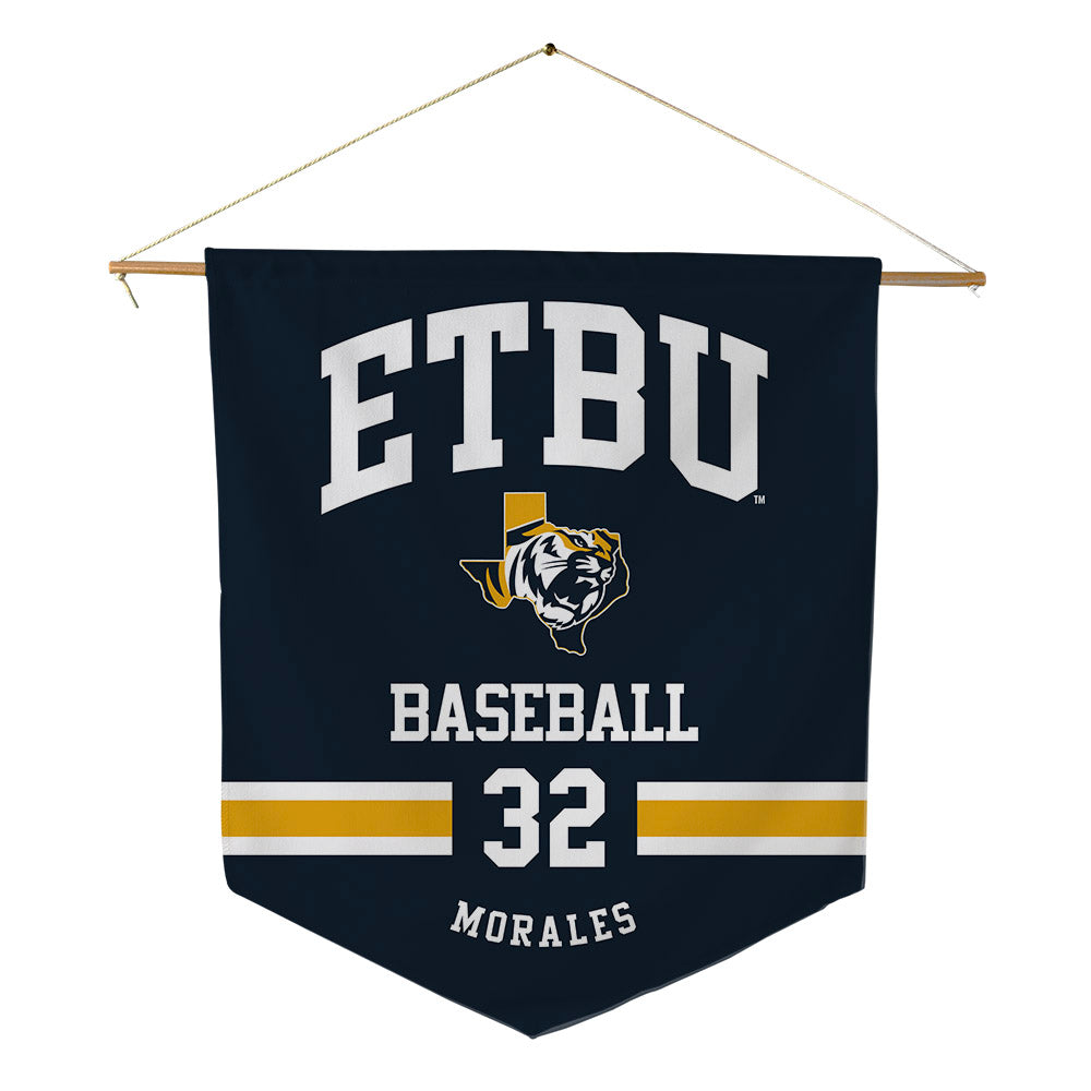ETBU - NCAA Baseball : Cade Morales - Pennant - 18" x 21"-0