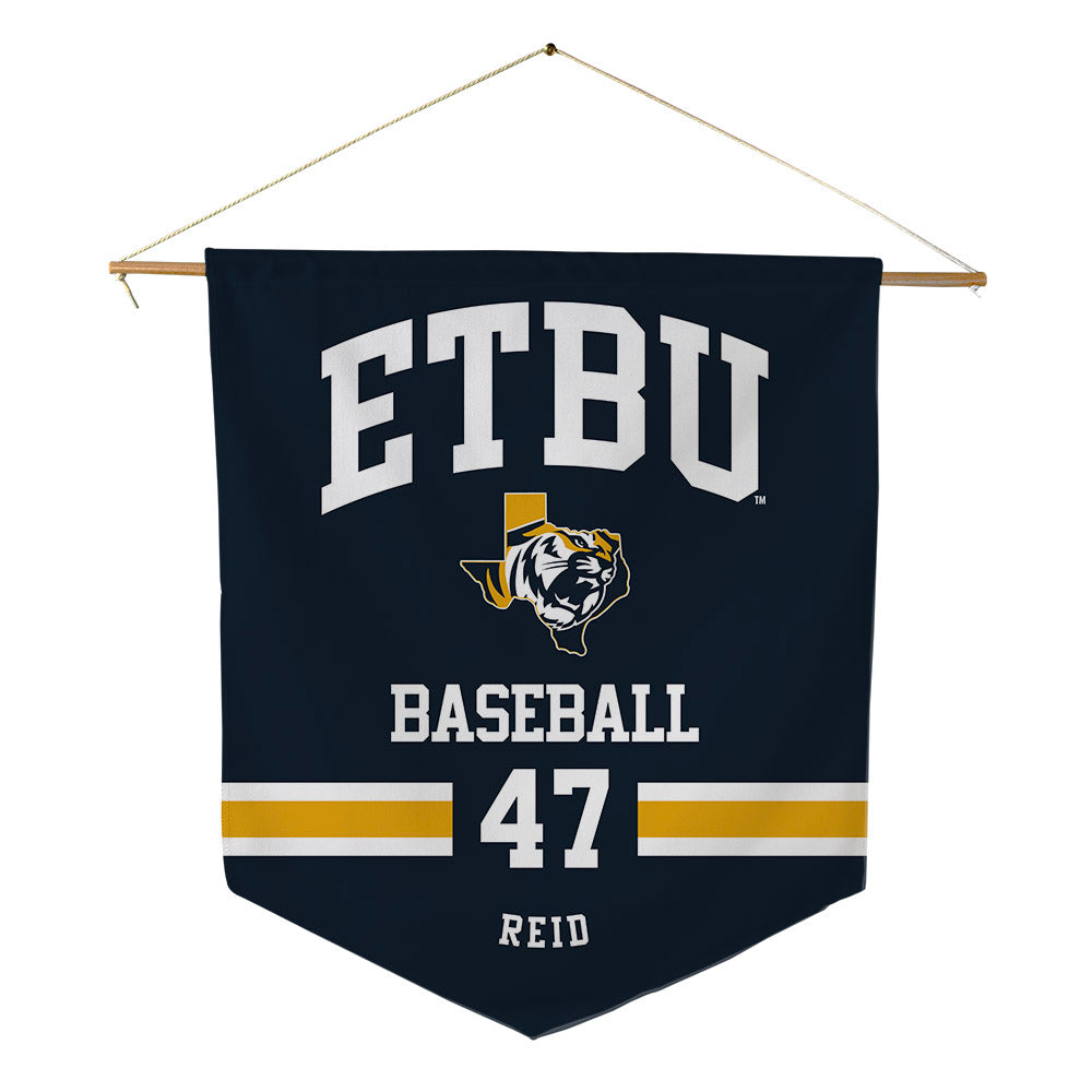 ETBU - NCAA Baseball : Travis Reid - Pennant - 18" x 21"-0