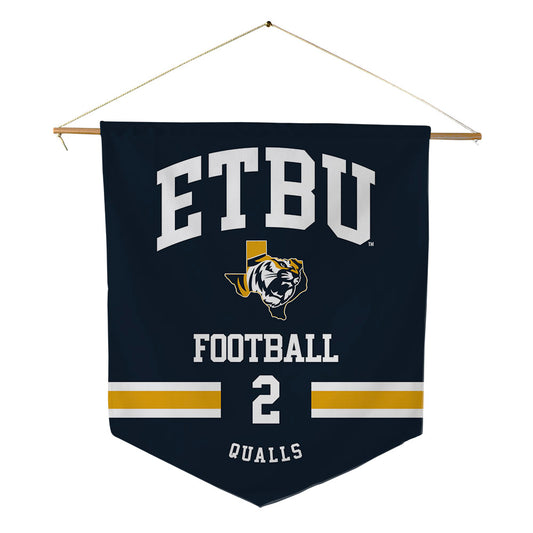 ETBU - NCAA Football : Justin Qualls - Pennant - 18" x 21"-0