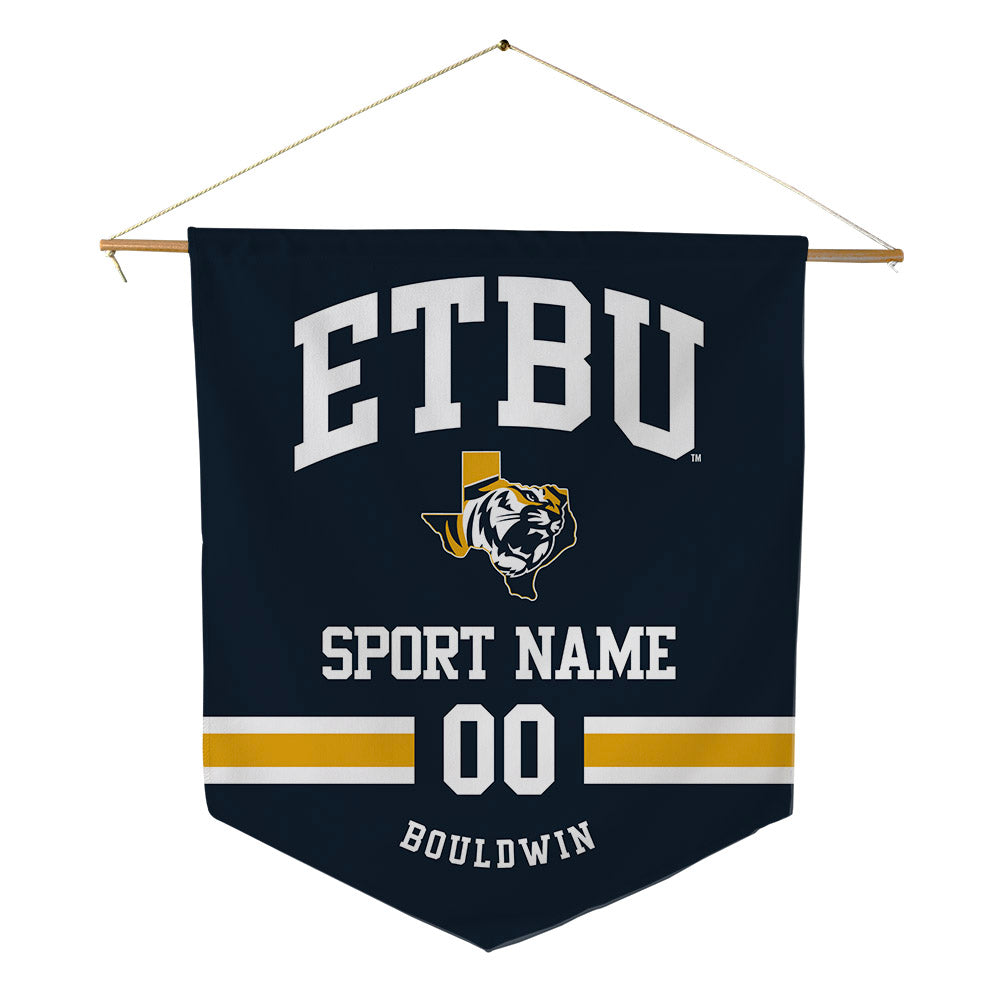 ETBU - NCAA Football : Davion Bouldwin - Pennant - 18" x 21"-0