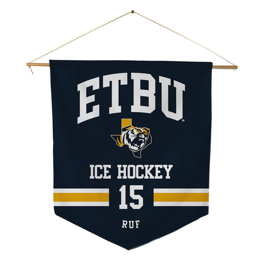 ETBU - NCAA Men's Ice Hockey : Timothy Ruf - Pennant - 18" x 21"-0