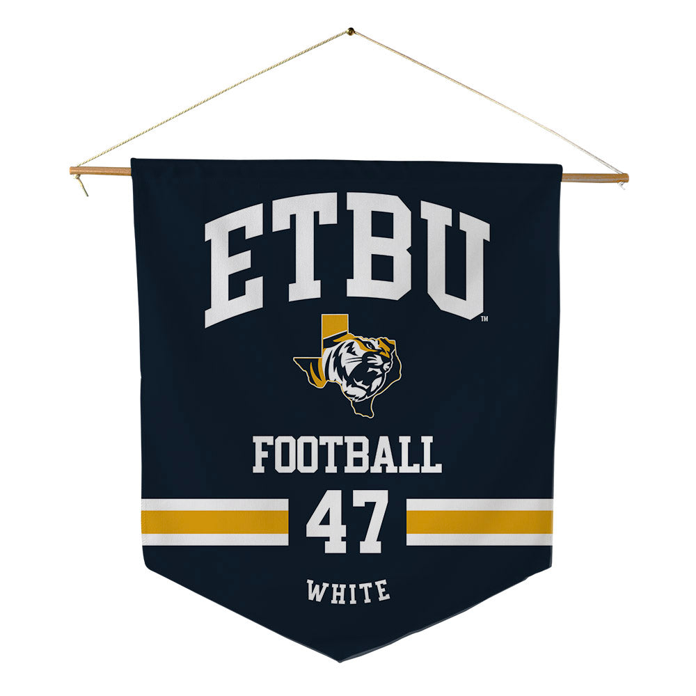 ETBU - NCAA Football : Mitchell White - Pennant - 18" x 21"-0