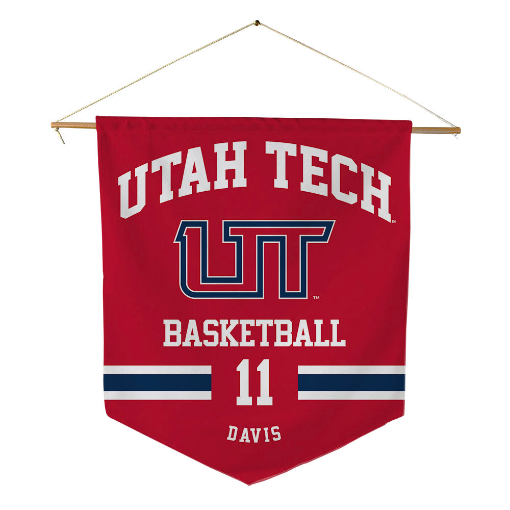 Utah Tech - NCAA Men's Basketball : Tanner Davis - Pennant - 18" x 21"-0