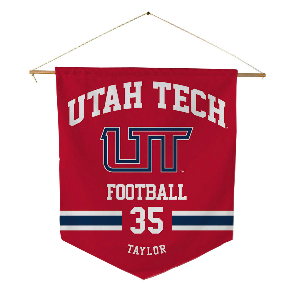 Utah Tech - NCAA Football : Damon Taylor - Pennant - 18" x 21"-0