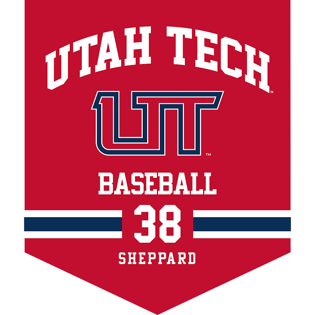 Utah Tech - NCAA Baseball : David Sheppard - Pennant - 18" x 21"-0