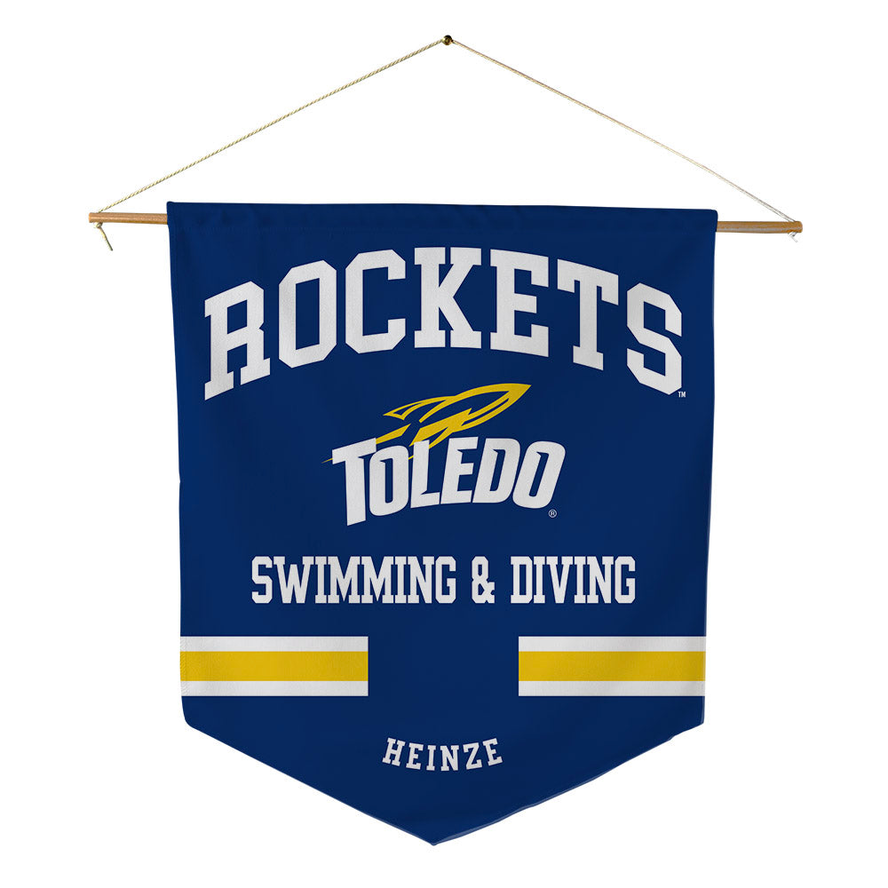 Toledo - NCAA Women's Swimming & Diving : Delaney Heinze - Pennant - 18" x 21"-0