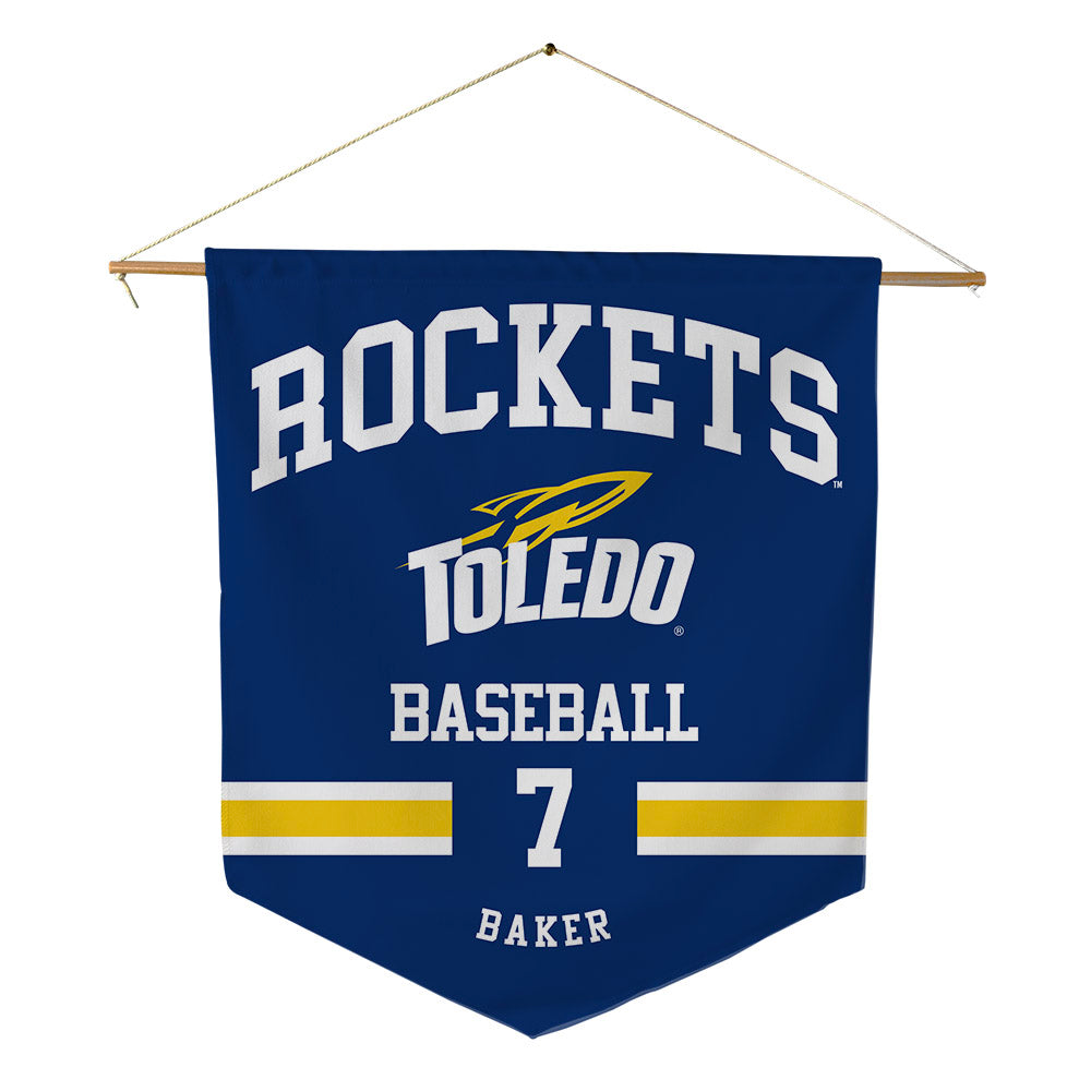 Toledo - NCAA Baseball : Cade Baker - Pennant - 18" x 21"-0