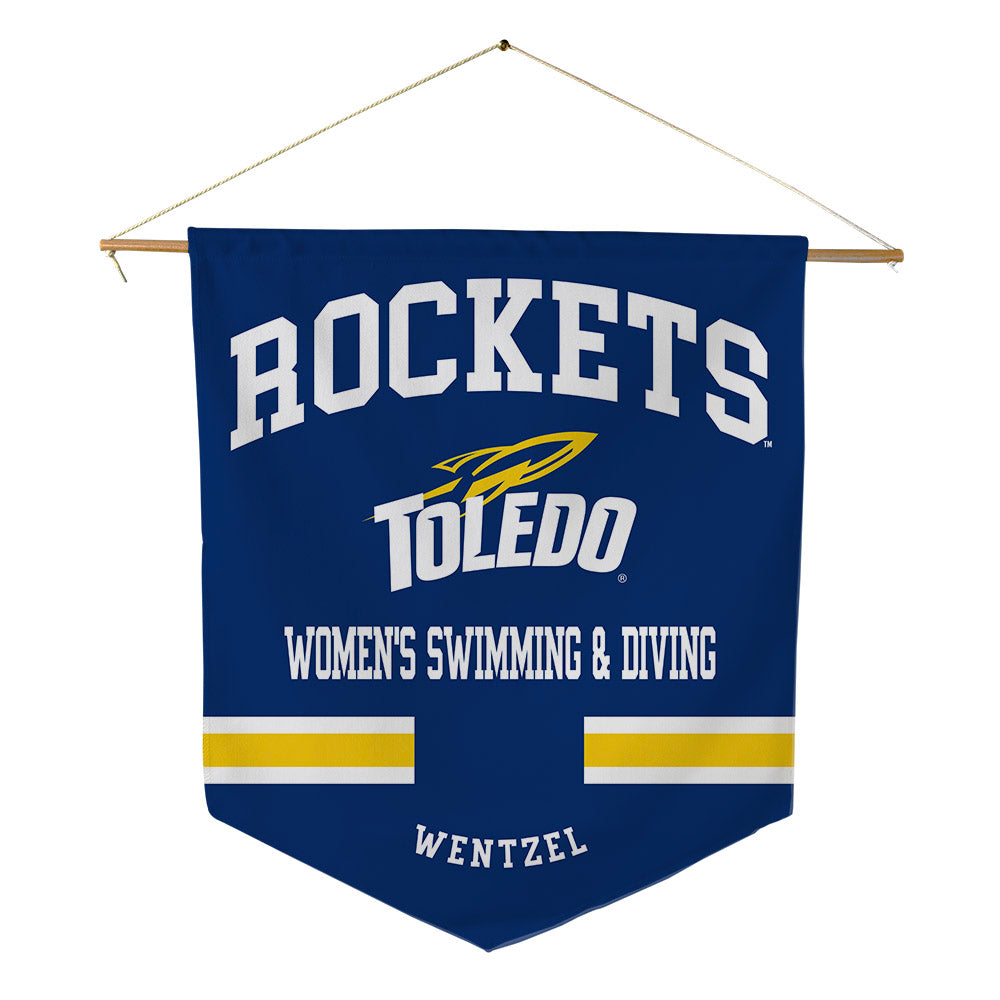 Toledo - NCAA Women's Swimming & Diving : Hannah Wentzel - Pennant - 18" x 21"-0