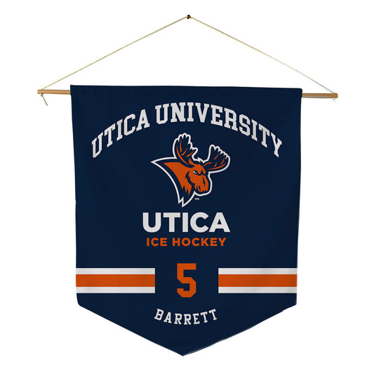 Utica - NCAA Men's Ice Hockey : Isaac Barrett - Pennant - 18" x 21"-0