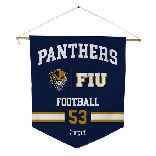 FIU - NCAA Football : Nathan Tveit - Pennant - 18" x 21"-0