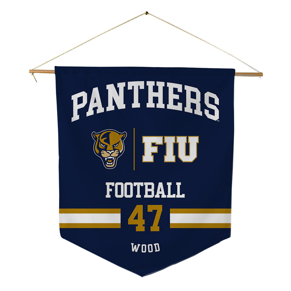 FIU - NCAA Football : Justin Wood - Pennant - 18" x 21"-0