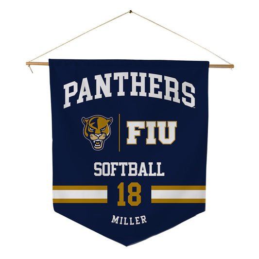 FIU - NCAA Softball : Paige Miller - Pennant - 18" x 21"-0