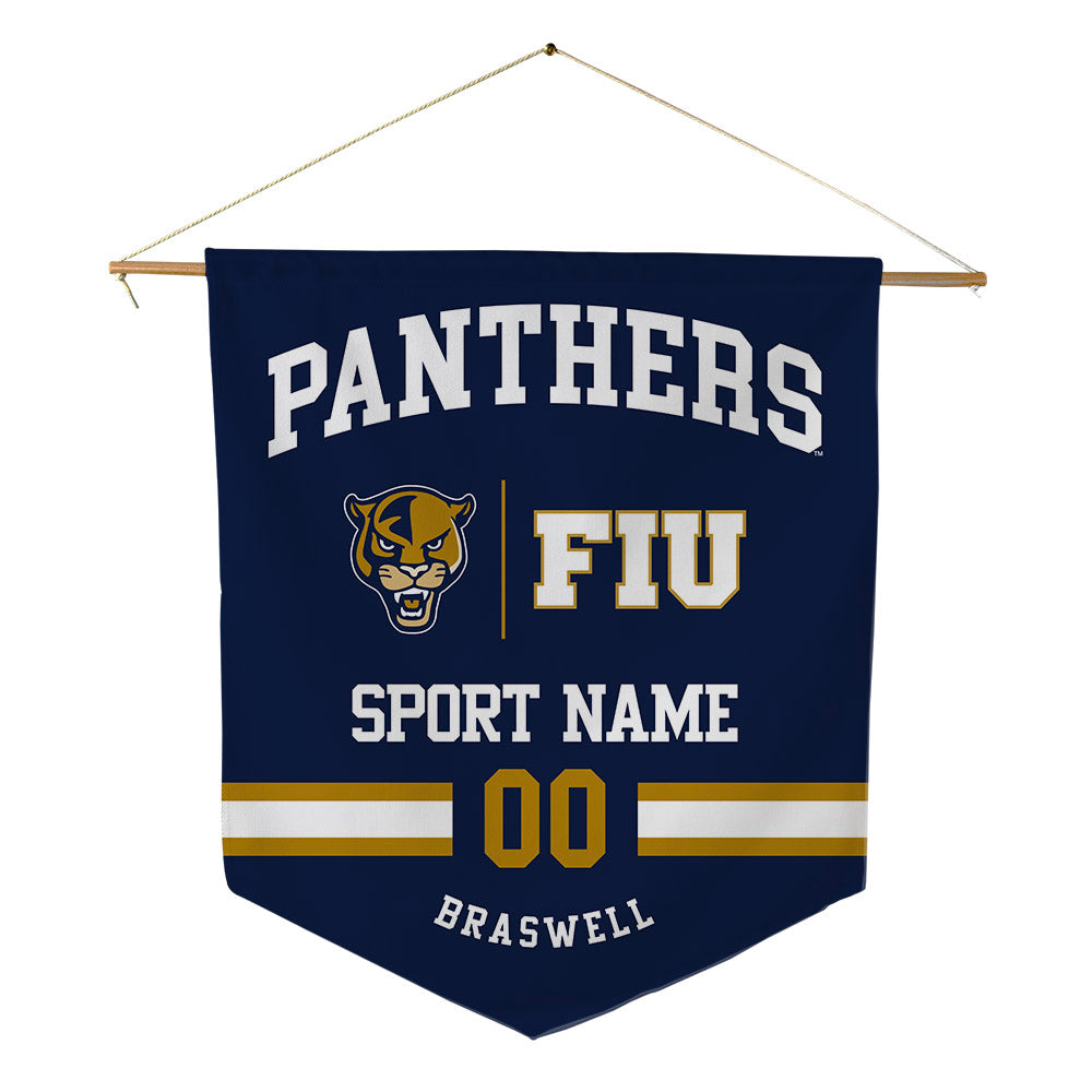 FIU - NCAA Men's Soccer : Ian Braswell - Pennant - 18" x 21"-0