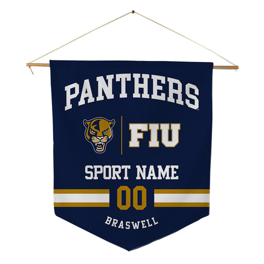 FIU - NCAA Men's Soccer : Ian Braswell - Pennant - 18" x 21"-0