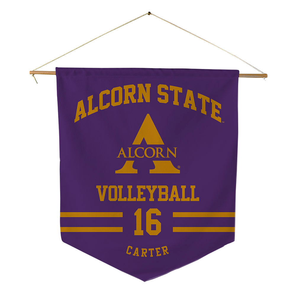 Alcorn - NCAA Women's Volleyball : Courtney Carter - Pennant - 18" x 21"-0
