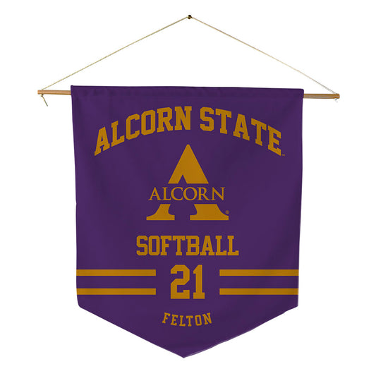 Alcorn - NCAA Softball : Alonah Felton - Pennant - 18" x 21"-0