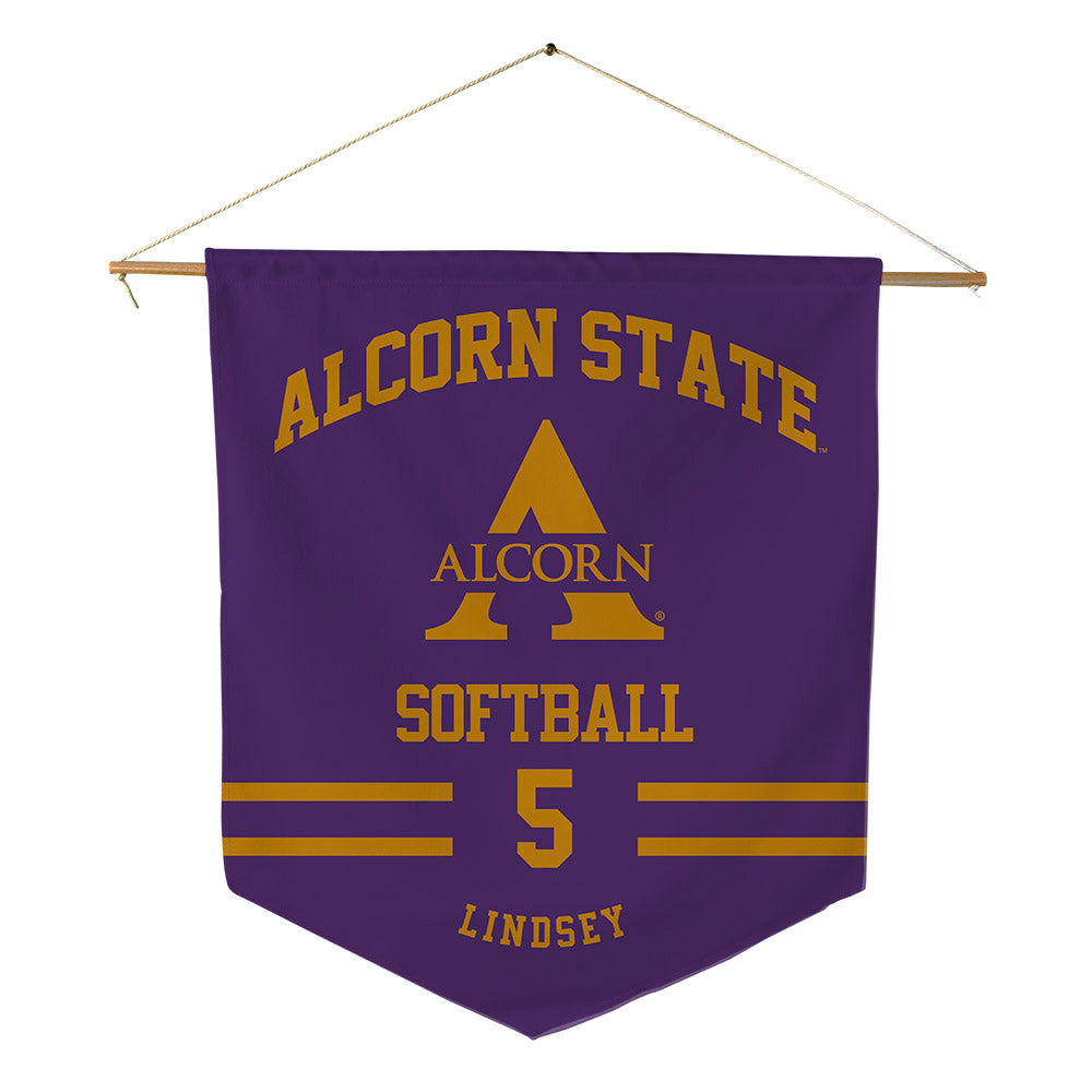 Alcorn - NCAA Softball : Makayla Lindsey - Pennant - 18" x 21"-0
