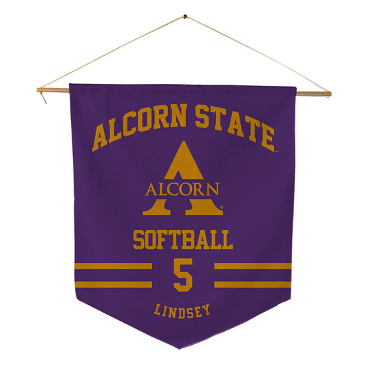 Alcorn - NCAA Softball : Makayla Lindsey - Pennant - 18" x 21"-0