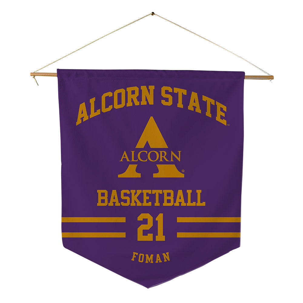 Alcorn - NCAA Men's Basketball : Kameron Foman - Pennant - 18" x 21"-0