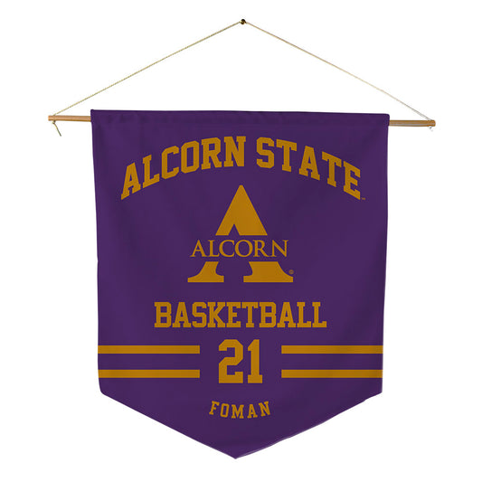 Alcorn - NCAA Men's Basketball : Kameron Foman - Pennant - 18" x 21"-0