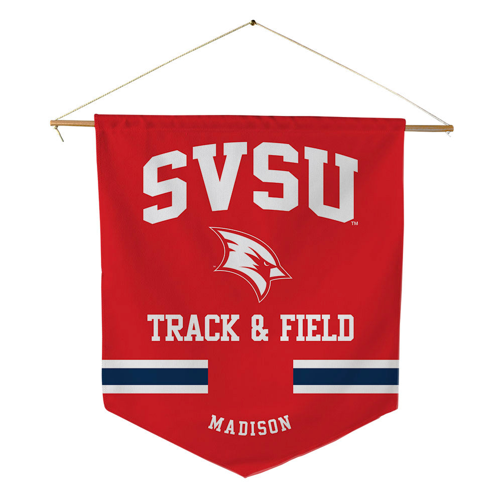 Saginaw Valley - NCAA Women's Track & Field : Chaniya Madison - Pennant - 18" x 21"-0
