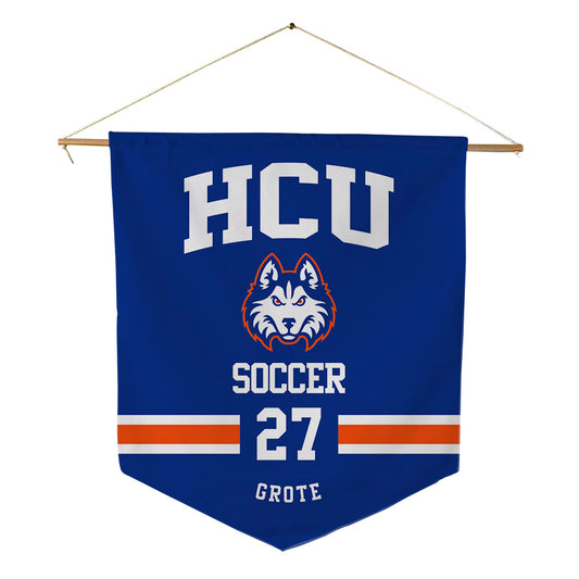 HCU - NCAA Men's Soccer : Chris Grote - Pennant - 18" x 21"-0