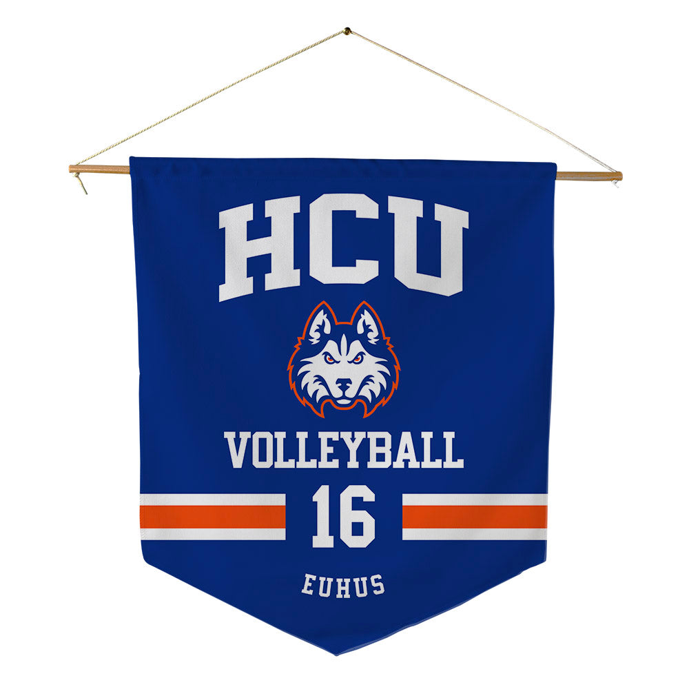 HCU - NCAA Women's Volleyball : Joya Euhus - Pennant - 18" x 21"-0