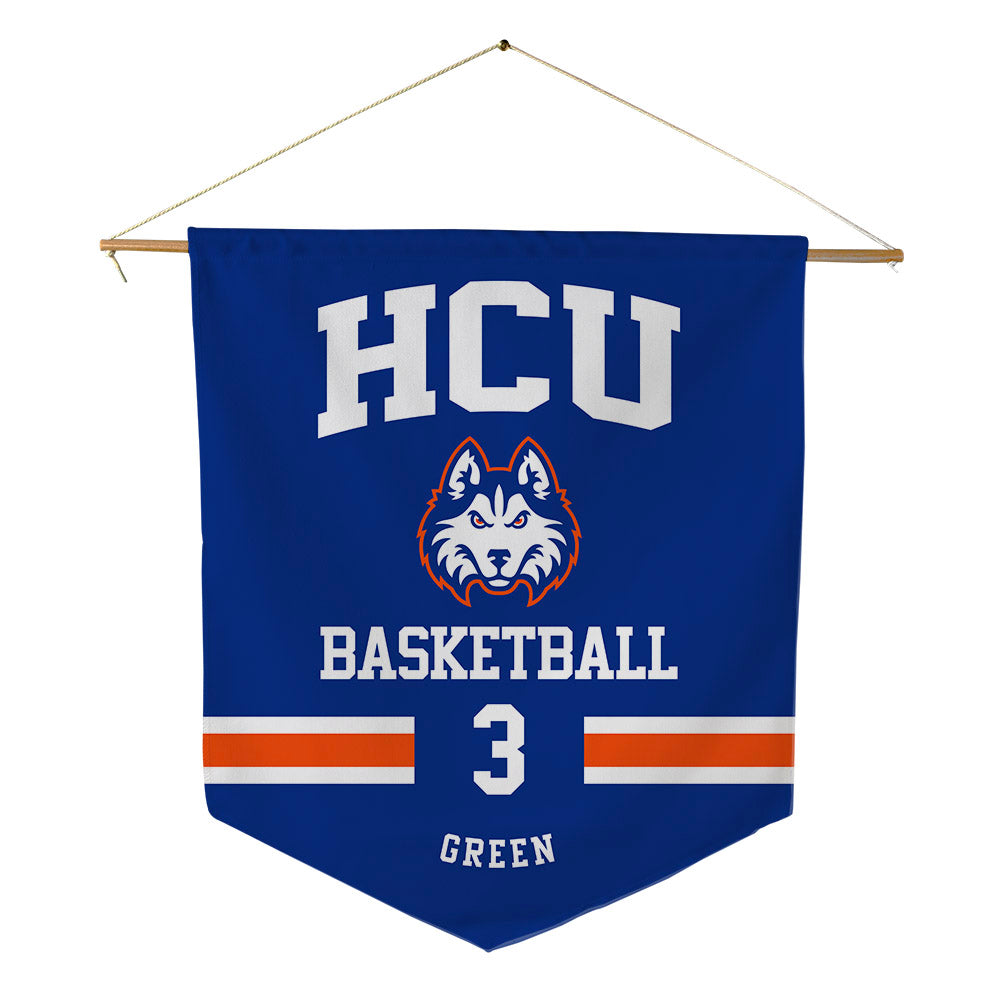 HCU - NCAA Men's Basketball : Kylin Green - Pennant - 18" x 21"-0